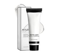 White Face Paint, Liquid Foundation, 37ml Versatile Matte Makeup, Smudge Proof Finish, Theatrical Cosmetic Liquid for Cosplay, Halloween, Stage, Christmas, Kids Activities