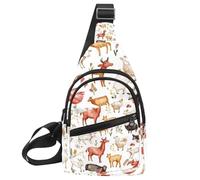 White Flower and Bee (24) - Mochila cruzada pequeña para viajes, deportes, senderismo, Multicolor 16, 11.8x7x1.5in/30x18x4cm