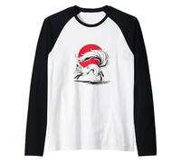 White Fox Japanese Kitsune Sunset Japón Niños Niñas Niños Camiseta Manga Raglan