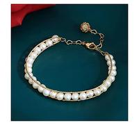 White Freshwater Pearl Multi Bead Female Winding Silk Adjustable White 16cm
