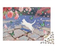 White Gato Puzzle De 1000 Piezas Animales Rompecabezas Adultos De Madera para Adultos Obra De Arte Entretenimento 1000pcs (75x50cm)