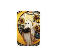 White Ghost Reading On Yellow Moon - Ambientadores para coche, 4 unidades, tarjetas perfumadas colgantes, tarjetas perfumadas para coche, tabletas de aromaterapia