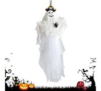 White Ghost with Hats - Halloween Ghost Decorations | Hanging Ghosts Decorations | Holiday Ghosts Ornaments Spooky Decor | Party Supplies For Outdoor Indoor Haunted House Yard Bedroom Porch Window