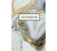 White & Gold Marble Notebook - 6"x9", 120 Lined Pages: Elegant Marble Cover | For Journaling, School, Work, or Daily Notes