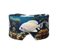 White-Golden Fish - Diadema unisex para dormir de lado, antifaz y orejeras (26.8 x 4.3 pulgadas), orejeras ajustables para interiores y exteriores, viajes, yoga, cómodas