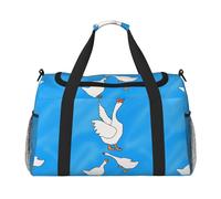 White Goose House - Bolsa de viaje de mano, diseño moderno, gran capacidad de almacenamiento, adecuada para viajes de negocios y viajes cortos, color negro, talla única