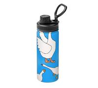 White Goose House - Botella deportiva de acero inoxidable portátil de gran capacidad, adecuada para actividades al aire libre, fitness, desplazamientos