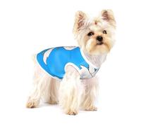 White Goose House - Chaleco de algodón para mascotas pequeñas, estampado completo, suave, transpirable, elástico, ropa diaria para fiesta