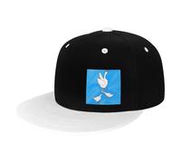 White Goose House - Gorra blanca con cierre a presión para hombres y mujeres, estilo hip hop, coloridos sombreros planos para adolescentes, gorra de béisbol ajustable, blanco, Talla única