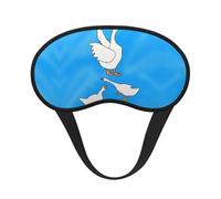 White Goose House - Máscara de dormir satinada con borde negro para una comodidad óptima y bloqueo de la luz