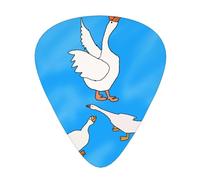 White Goose House - Púas de guitarra resistentes al desgaste para guitarra, bajo, guitarra eléctrica, ukelele, finas, medianas, pesadas, 12 púas de guitarra