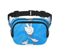 White Goose House - Riñonera multifuncional con estampado de casa de ganso unisex, bolsa de mensajero de moda, bolsa de almacenamiento de deportes