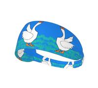 White Goose Spread its Wings Bandas elásticas antideslizantes que absorben el sudor para mujeres y hombres, diadema de entrenamiento para gimnasio, correr, yoga, tenis