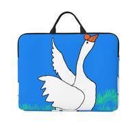 White Goose Spread Its Wings - Bolsa para portátil de 14 pulgadas con forro a prueba de golpes y diseño portátil, adecuada para negocios y uso diario.