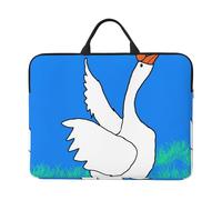 White Goose Spread Its Wings - Bolsa para portátil de 14 pulgadas con forro a prueba de golpes y diseño portátil, adecuada para negocios y uso diario.