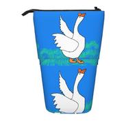 White Goose Spread its Wings - Estuche extensible para lápices, tela Oxford multidiseño, altura ajustable, bolsa de cosméticos multiusos