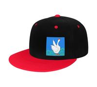White Goose Spread its Wings - Gorra de béisbol ajustable para hombres y mujeres, estilo hip hop, colorido, visera plana, para adolescentes, rosso, Talla única