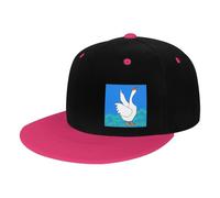 White Goose Spread its Wings - Gorra de béisbol ajustable para hombres y mujeres, estilo hip hop, colorido, visera plana, para adolescentes, rosa, Talla única