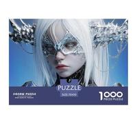 _white-haired_female_demon_with_silver_metl_ho_ce8376b2-392-406f-8beb-4b33327c194_1 1000 Pcs Stabiler Karton Puzzle Fantasy Warrior Girl Stressabbau Kreatives Spiel Puzzles Als Wohnaccessoires 70x50cm