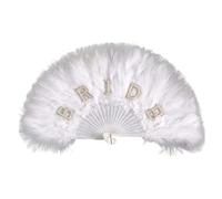 White Hand Fan - Elegant Wedding Fan, Lightweight Photo Prop with Decorative Lace Design, Compact Handheld Accessory, Stylish Party Favor, Comfortable Decorative Item for Engagement Party Bridesmaid