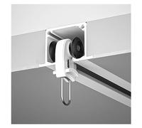 White Hid - Barra divisora de habitación con sistema K para empotrar en el techo, longitud ajustable, 313 m, para sala de estar y dormitorio, solución versátil de barandilla