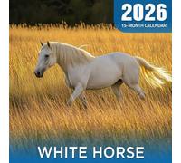 White Horse 2026 Calendar: Majestic pale steeds élevated by timeless beauty