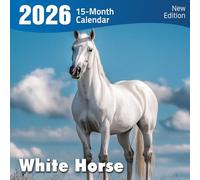 White Horse 2026 Calendar: Majestic pale steeds élevated by timeless beauty