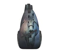 White Horse Hammerhead Sharks Hombre Mujer Sling Mochila Bolsa de Pecho Multiusos Mochila de Viaje Bolsa Cruzada antirrobo