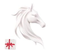 White Horse Head Brooch,Elegant Mane Lapel Pin for Men,Retro Horse Head Lapel Pin Fashion Accessory for Dress Coat
