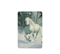 White Horse In A Snowy Forest - Ambientadores para coche, 4 unidades, tarjetas perfumadas colgantes, tarjetas perfumadas para coche, tabletas de aromaterapia