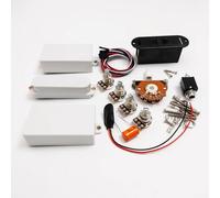White HSH Active - Juego de pastillas para guitarra eléctrica Humbuckers, pastilla de bobina única, para guitarra Fender Strat RG (Pckups negros 1 oll)