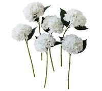White Hydrangea Artificial Flowers 6 Pcs Faux Hydrangea Flowers Artificial White Hydrangeas Flowers With Stems Fake Hydrangea White Silk White Hydran
