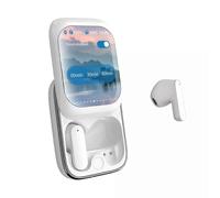 (White) Intelligent Full-Color Touch Screen Slider Earphones 2024 New Music/Game Modes