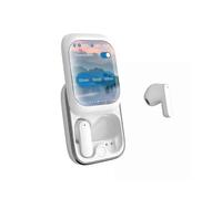 (White) Intelligent Full-Color Touch Screen Slider Earphones 2024 New Music/Game Modes