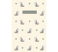 White Italian Volpino Dog Notebook Hardcover: Cute Aesthetic Lined Journal for Volpino Lovers & Owners