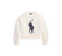 Polo Ralph Lauren Pull à col rond Big Pony en laine M Blanco