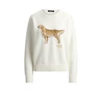 White Jersey de algodón con perro tejido XXS