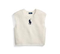 White Jersey de croché de algodón con Big Pony XXL