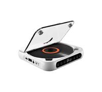 (White) KC-918 CD Player with LCD Screen Portable Bluetooth Speaker Audio Repeater for Home Car