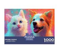 _white_kitten_and_dog_with_hppy_expressions_set__f3b7df82-8421-4f16-b53e-dc19748743_2 1000 Pcs Stabiler Karton Puzzle Kitty And Puppy Stressabbau Familienspiel Puzzles Als Wohnaccessoires 38x26cm/1000