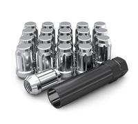 White Knight 3806, acabado cromado 12 mm x 1,25 hilo tamaño Spline Drive Lug tuerca con clave