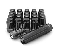 White Knight 3806BK-20AM Black Chrome M12x1.25 Spline Lug Nut with Key, 20 Pack