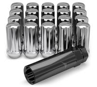 White Knight 3809l Acabado Cromado 14 mm x 1,50 Hilo tamaño Largo Spline Drive Lug Tuerca con Clave