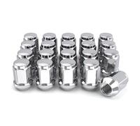 White Knight Tuercas de bellota de 1/5.1 cm-20 piezas sólidas (sin tapa) para rueda de fábrica y posventa selecta EZ para instalar, acero al carbono duradero, elegante acabado cromado de triple capa