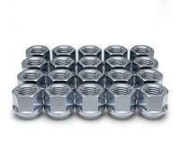 White Knight Tuercas de rosca de 1/5.1 cm-20 para ruedas de posventa o de fábrica, 20 tuercas cromadas, asiento de bellota de extremo abierto, acero al carbono para una construcción duradera y fácil