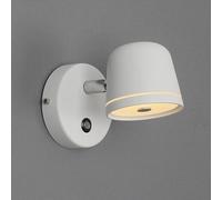 White LED Wall Mount Reading Lighting Adjustable Wall Sconce with Push Switch, 5W Creative Aluminum Wall Lamp Rotatable Headboard Reading Lamp for Bedroom Bathroom, 3000K/6