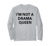 White Lie I'm Not A Drama Queen Comedia Party Mujer sarcástica Manga Larga