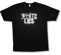 White Lies Silver Foil Logo Black T Shirt New Band Black