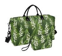 White Lily of The Valley Beauty Summer Flowers - Bolsa de mano decorativa para fin de semana, gimnasio, deportes, bolsa de aseo para viajes de negocios, impermeable