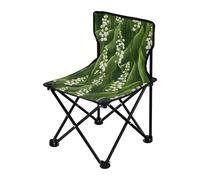 White Lily of Valley Beauty Summer Flowers - Sillas de campamento plegables para adultos, silla de camping ultraligera y resistente, incluye bolsa de transporte, sillas de viaje para adultos para